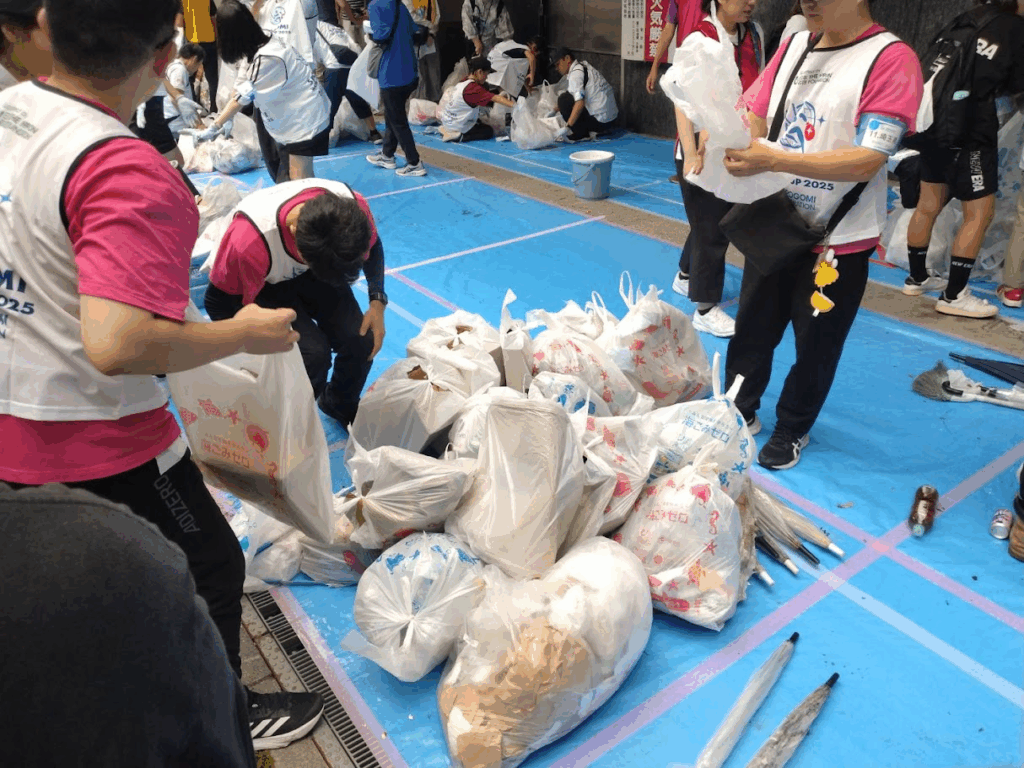 2025日本STAGEクリーンmenBチーム回収ごみ